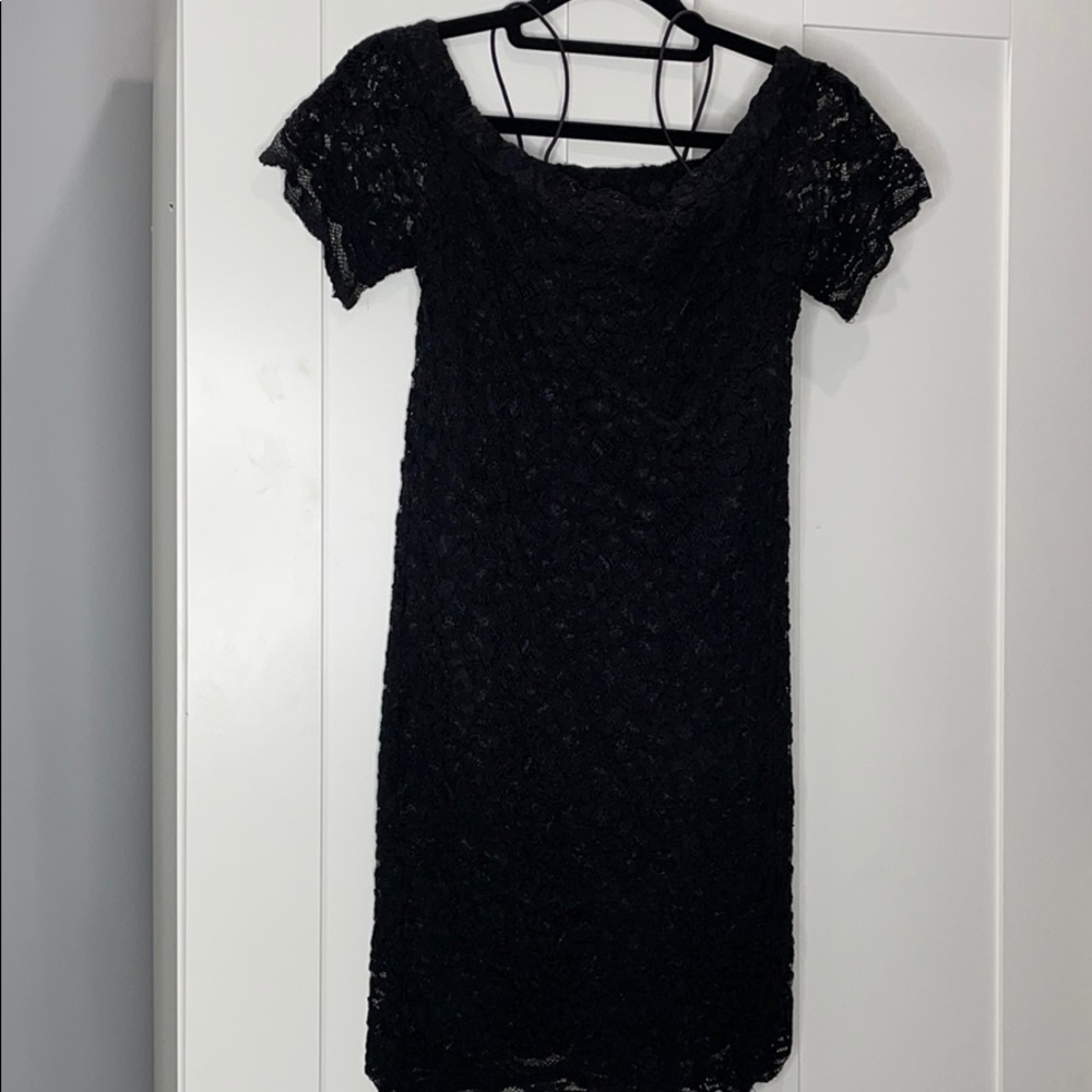 Little black lace dress